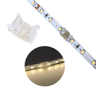 Kit Conector para Fita Led SMD 10mm 2835 5050 3825 Reta Linear Emenda sem Solda Encaixe