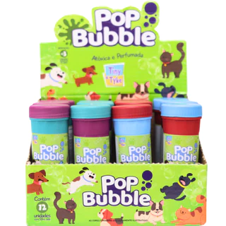 Bolha De Sabão Pets Caixa Display com 12 Unidades DBL719 - Tiny & Tyke