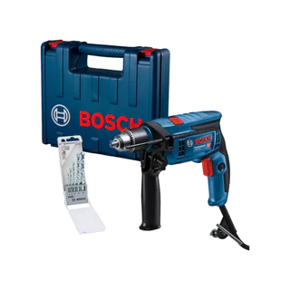 Furadeira De Impacto 750w Gsb 13 Re + Maleta + Jogo de Broca Para Concreto Com 5 Peças Bosch em Oferta na Shopee