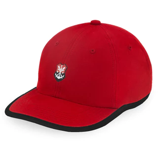 Boné dad hat vermelho silk Flamengo com detalhe preto aba (38081)