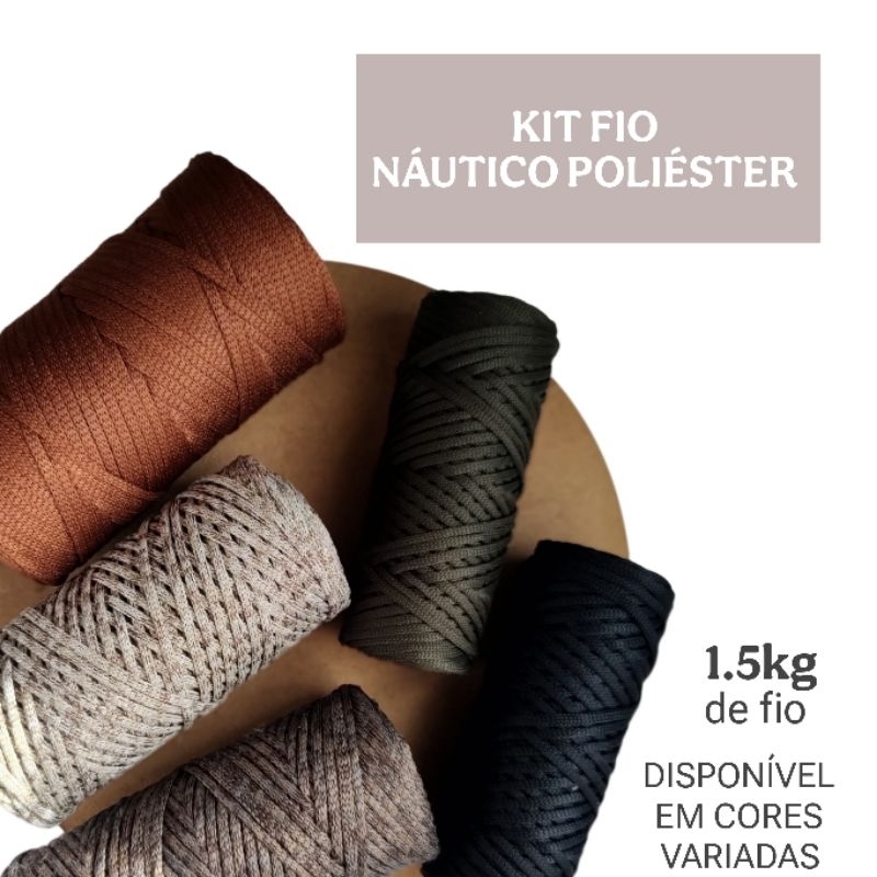 Kit Fio Náutico Poliéster 5mm Arttefios | Shopee Brasil