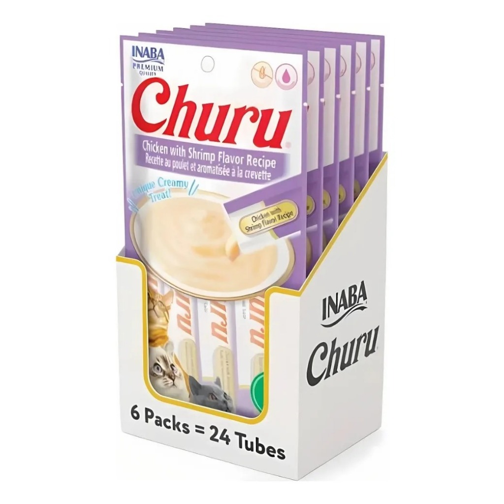 SACHÊ CHURU P/GATOS CREMOSINHO 24 TUBETES DE 14GRS VÁRIOS SABORES ...