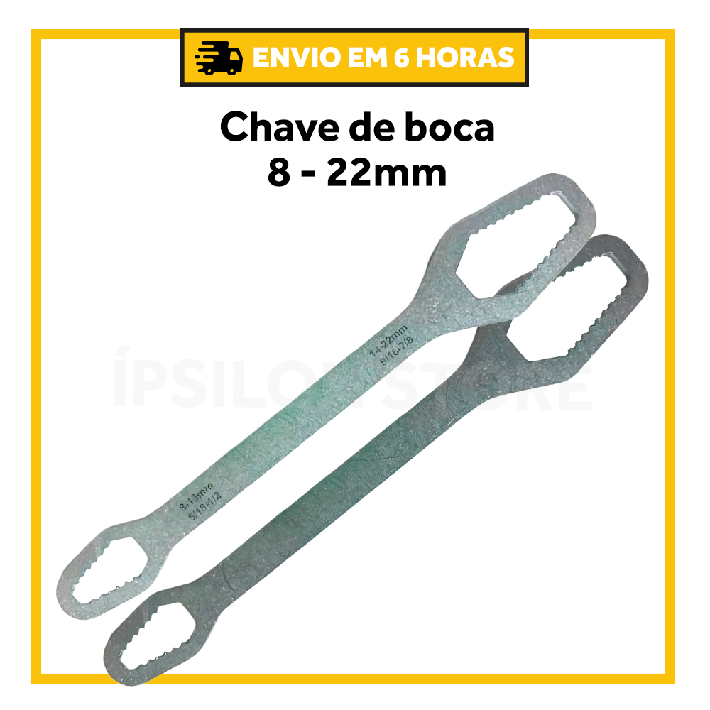 Chave Boca Fixa Aço Universal 8 A 22mm Cabeça Dupla Torx Alta Qualidade