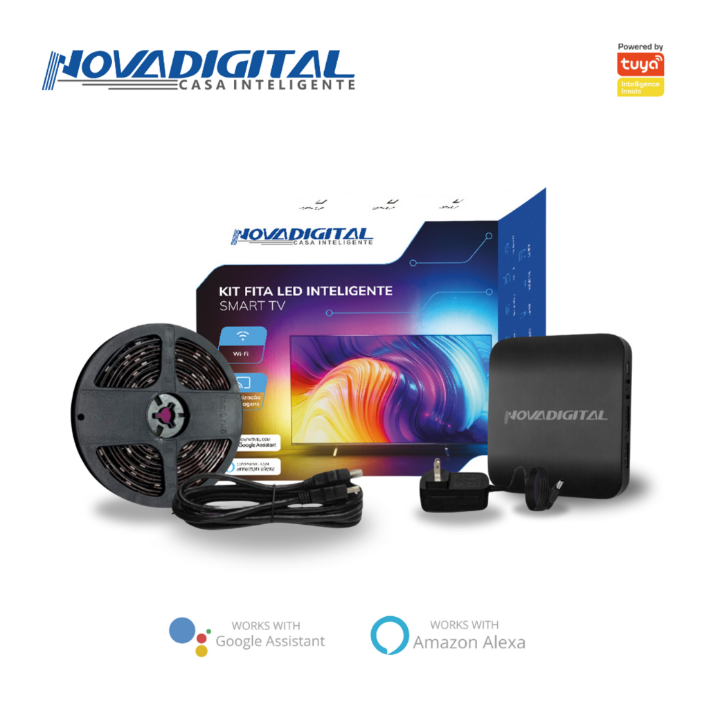 Kit Fita LED Inteligente Wi-Fi Ambilight 3.8M para TV 55 a 65