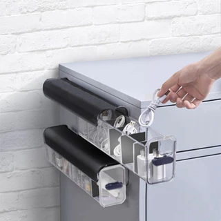 Organizador Multiuso Tipo Gaveta 6 divisórias Meias Joias Cabos Transparente Tampa Preta TOY 25953