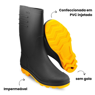 Bota PVC Chuva Motociclista Moto Impermeável Forrado Vonder Galocha 7 Leguas Oferta