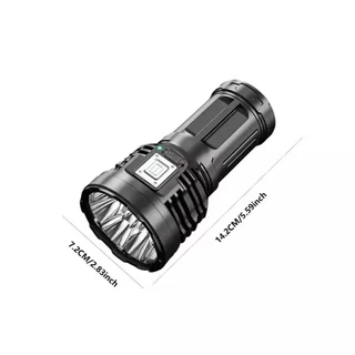 H’MASTON HW06 Lanterna Led 8 Núcleos USB Recarregável Brilho Forte Luz Branco Para Acampamentos Caminhadas