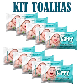 Kit 10-24 Pcts Toalha Umedecida Lippy Direto Da Fábrica em Oferta na Shopee