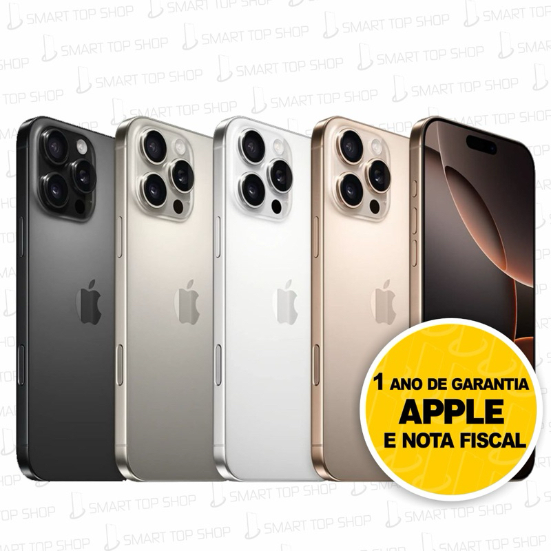 Celular iPhone 16 Pro e Pro Max 256gb 5g Dual E-sim Lacrado