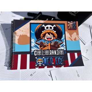 Livro de Colorir Super Grande A4 One Piece • Edição Especial Anime em Oferta na Shopee