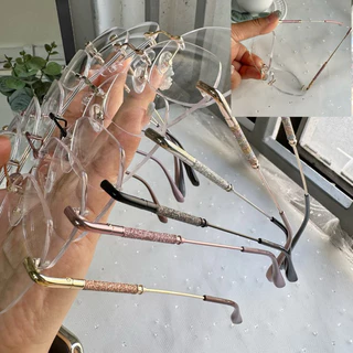 Armação de óculos para Grau Feminino Titânio dobrável Com perna brilho Lançamento TOP 59510