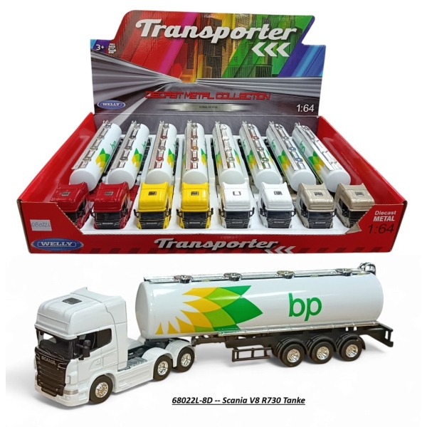 Miniatura Caminhão Scania Tanque Welly 1:64