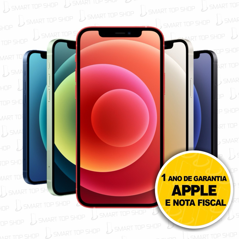 Celular iPhone 12 64GB e 256GB Na caixa lacrado e com 1 ano de