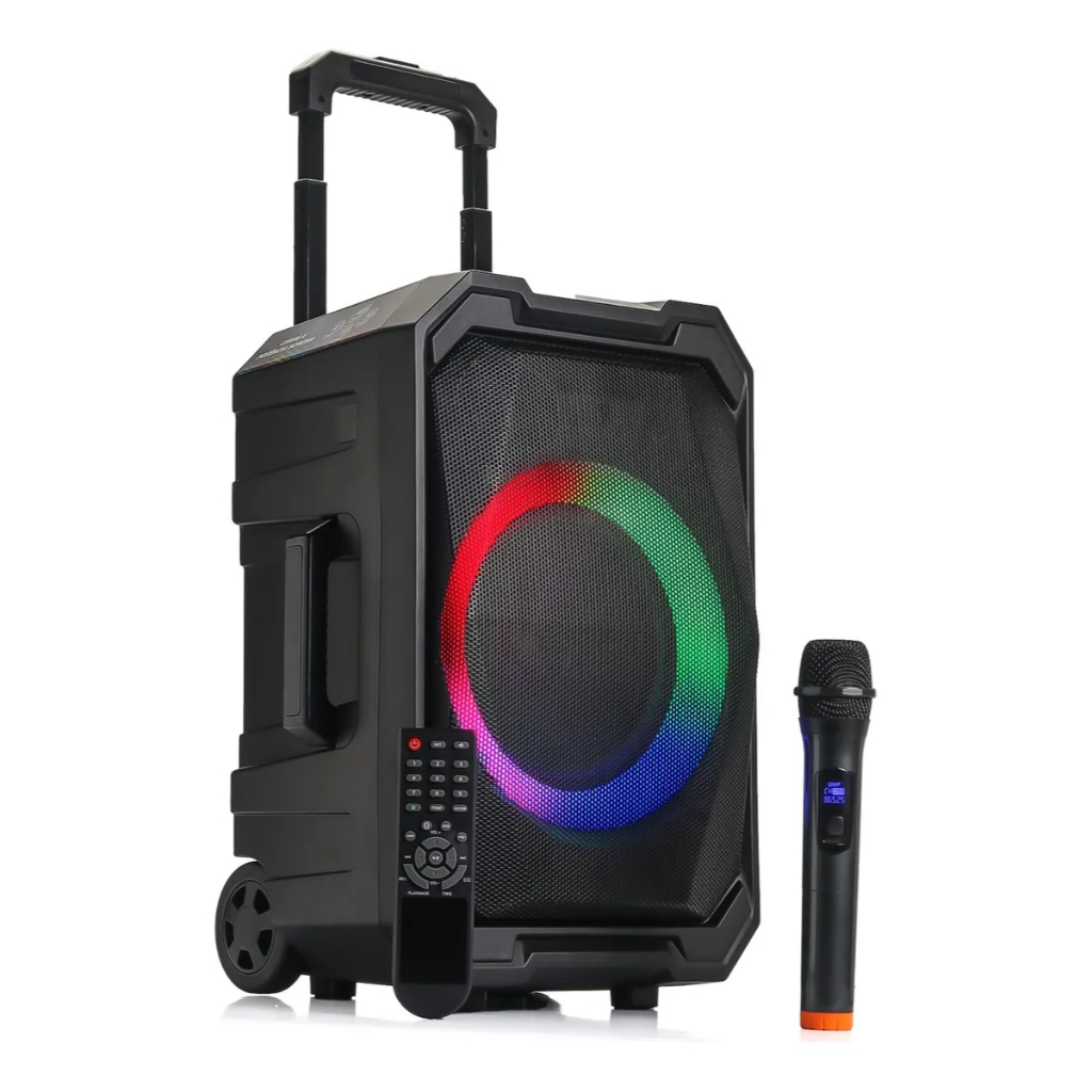 Caixa de Som SomBox D-XK803 200W RMS c/ Microfone Karaokê | Shopee
