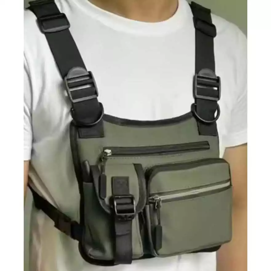 Bolsa Peitoral Masculino Impermeável Esportivo Bolsa Bag