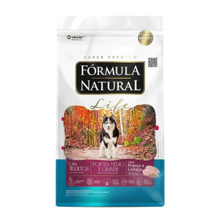 Ração Fórmula Natural Life Cães Adultos Porte Médio e Grande 15kg Adimax