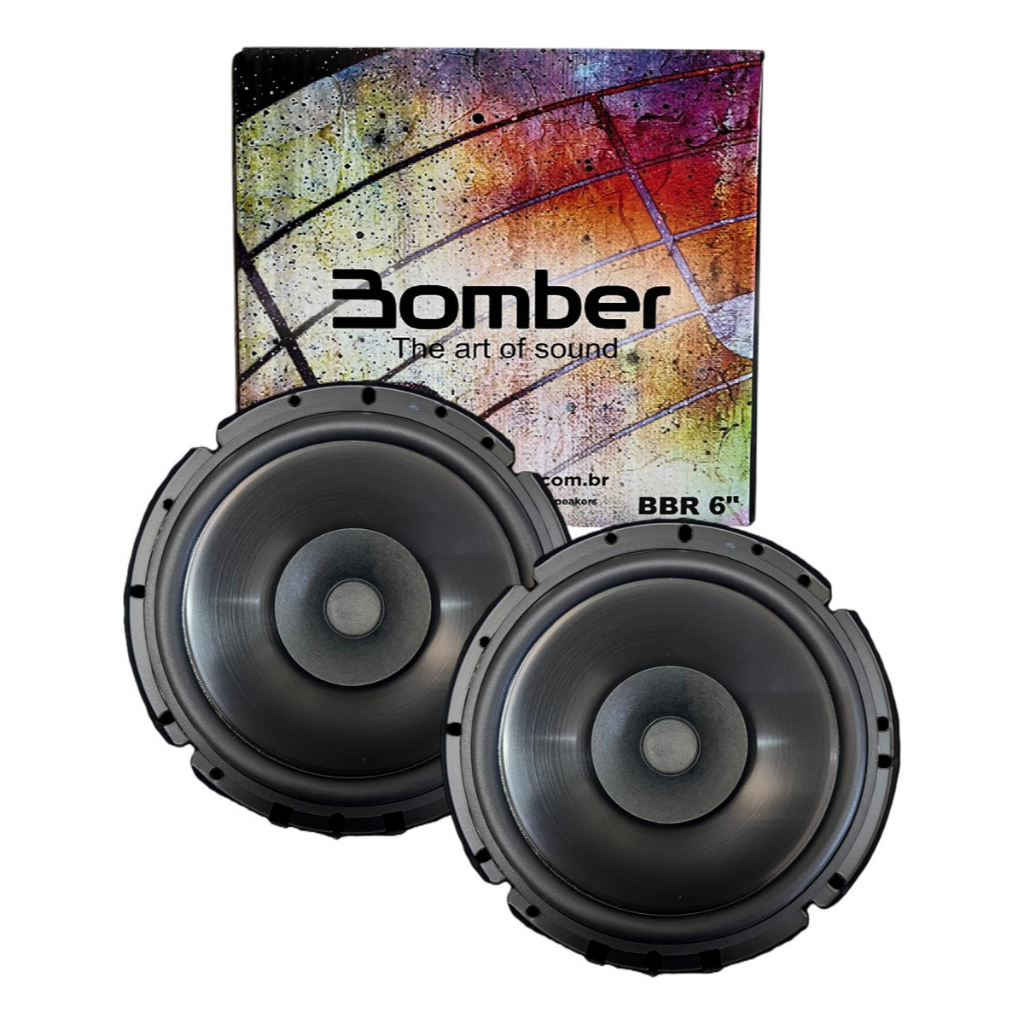 Alto Falante Bomber Bbr6 6 polegadas 100rms Full Range Montadora Cor ...