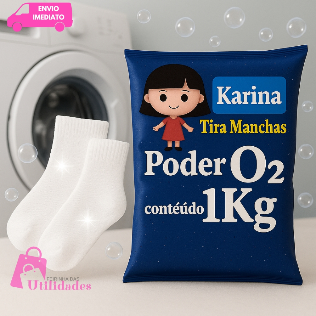 Tira Manchas Sem Cloro Karina O2 Power 1kg Alvejante Para Roupas ...