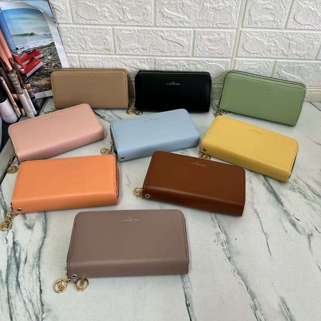 Carteira feminina com 2zíper Coleção Deluxe | Shopee Brasil