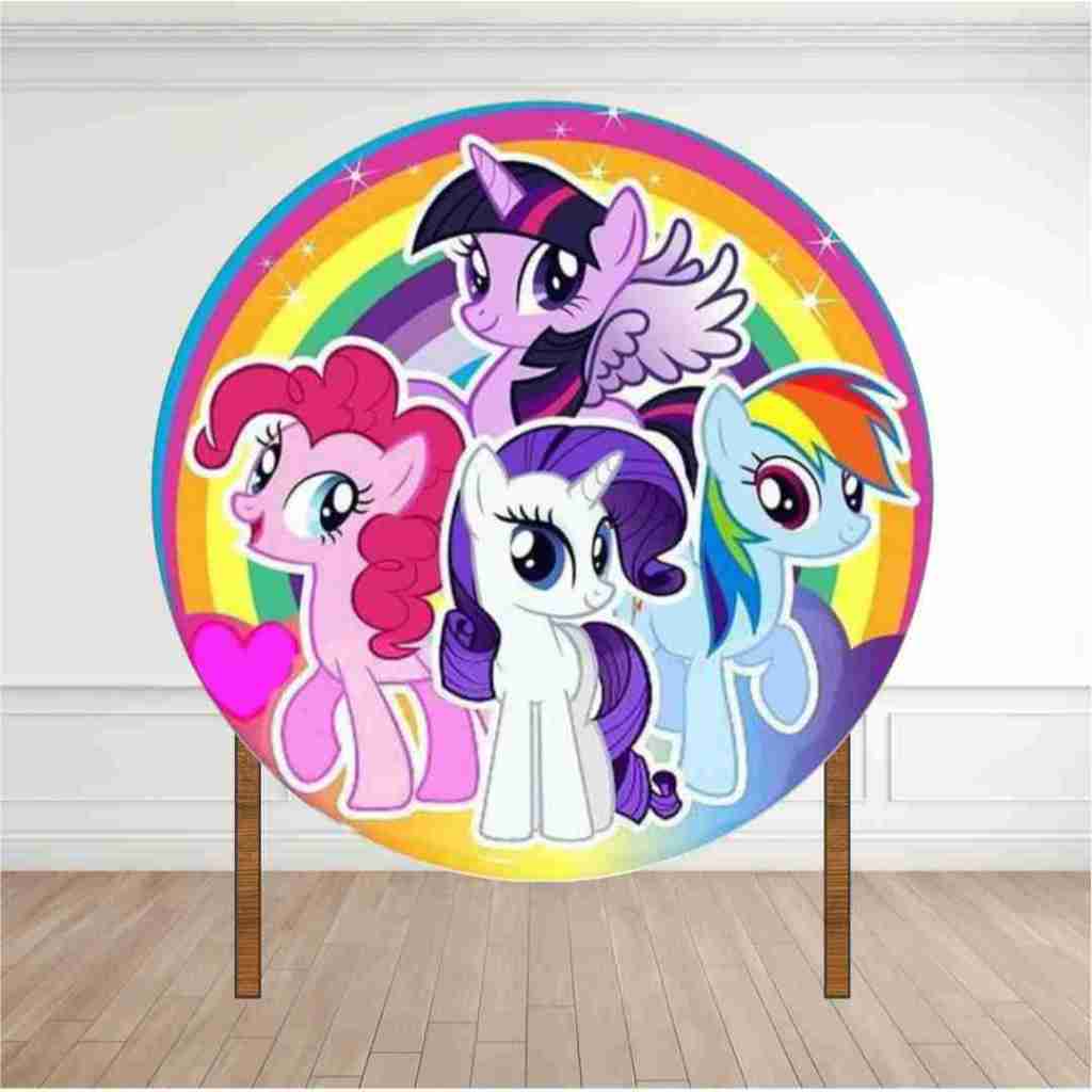 Painel My Little Pony - Lona fosca Circular | Shopee Brasil