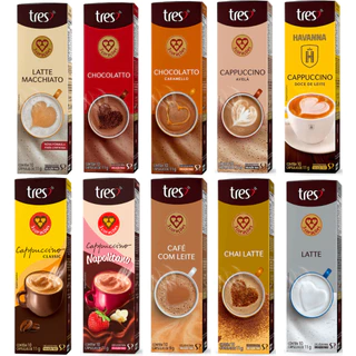 Kit com 40 Cápsulas café três corações compatível com máquinas três a sua escolha.
