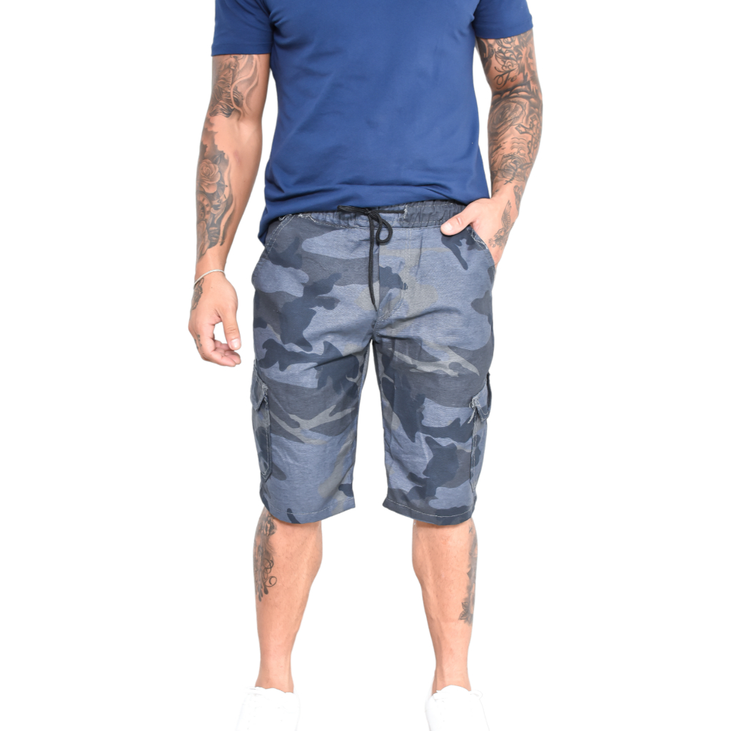 Bermuda Masculina Camuflada Brim Pronta Entrega elastico | Shopee