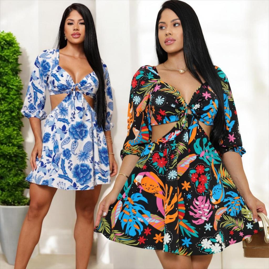 Vestido Feminino Short Por Baixo Elástico Na Cintura Macaquinho Curto ...