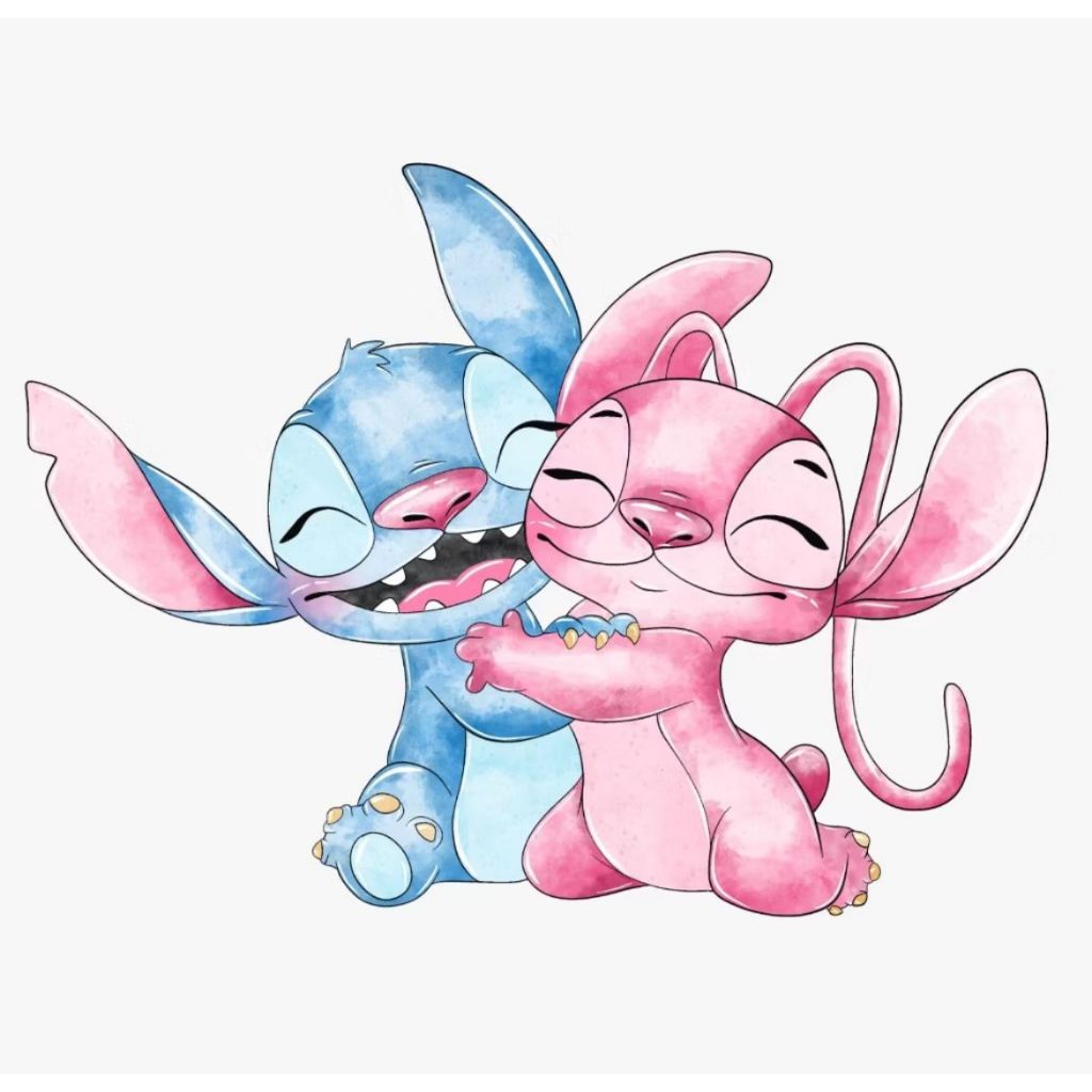 DISPLAY DE CHÃO STITCH AZUL E ROSA AQUARELA MDF 3 MM | Shopee Brasil