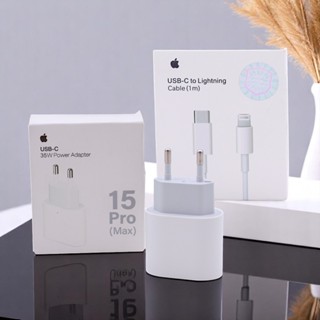 Kit Completo Fonte Carregador para iPhone 15 Pro Max USB-C Turbo 35w + Cabo USB-C para Lightning 1m
