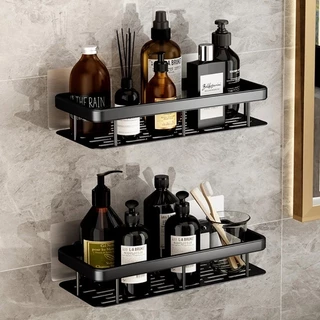KIT Suporte de Shampoo Organizador Prateleira Sem Furo Banheiro Premium