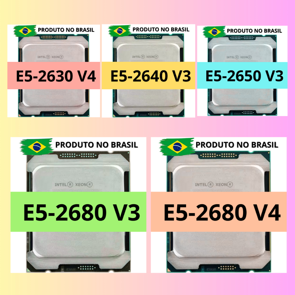 Processador Xeon E5 2620 V3 E5 2630 V4 E5 2640 V3 E5 2650 V3 E5 2680 V3 E5 2680 V4 LGA 2011 Pc Gamer