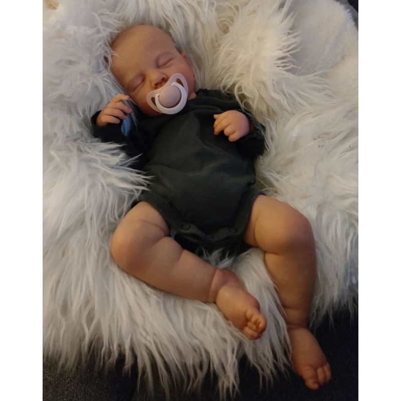 boneca reborn realista  Sleeping Baby Reborn Dolls 48cm/19 inch Silicone Reborn Baby Real Baby Dolls Reborn Silicone