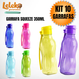 Kit 10 Garrafa Squeeze 350ml- Garrafa de Água