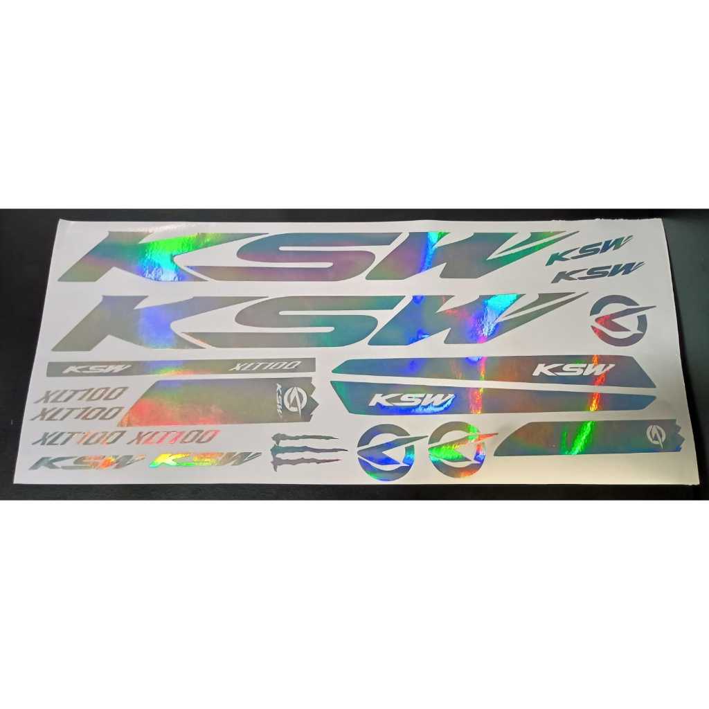 Adesivo kit Ksw xlt 100 Holográfico bicicleta bike mtb