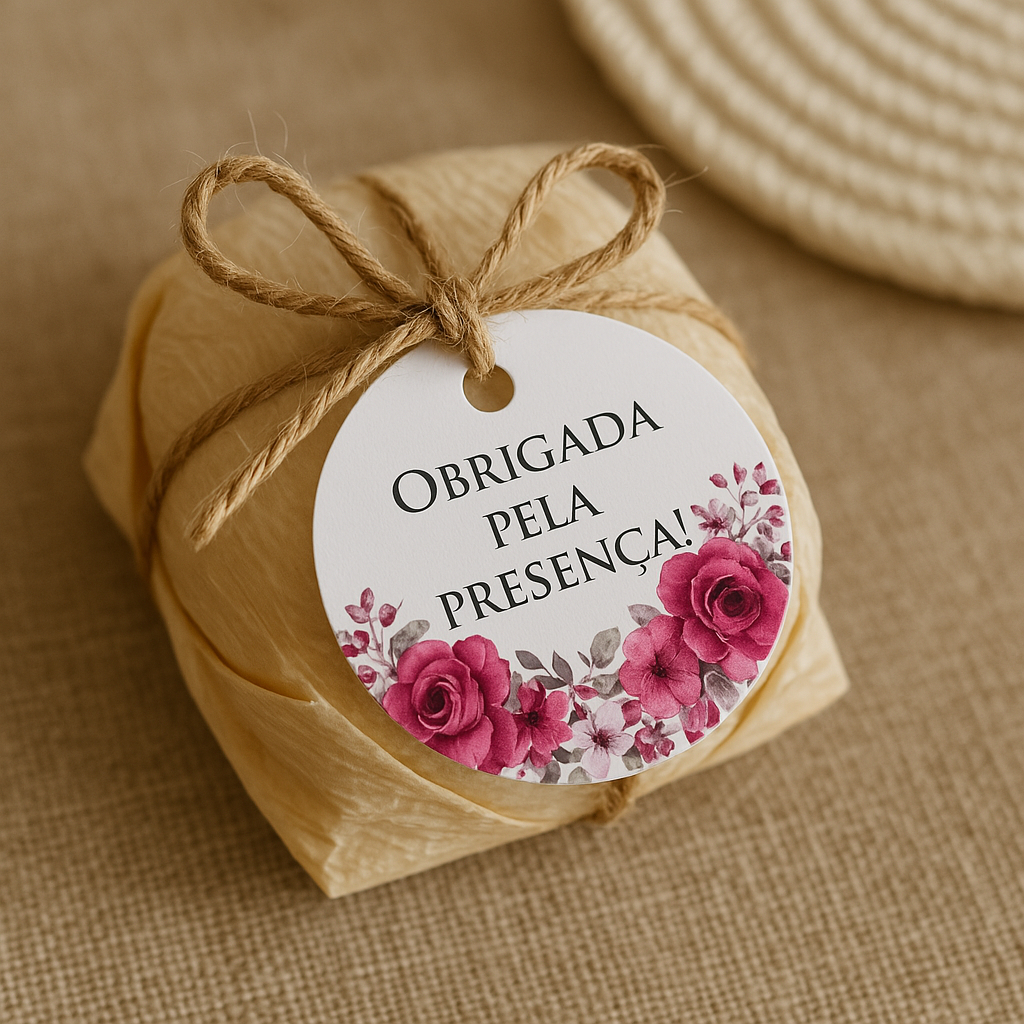 Tag para lembrancinha Frase 