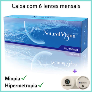 Lente de Contato Incolor Mensal - Natural Vision + 1 Estojo em Oferta na Shopee
