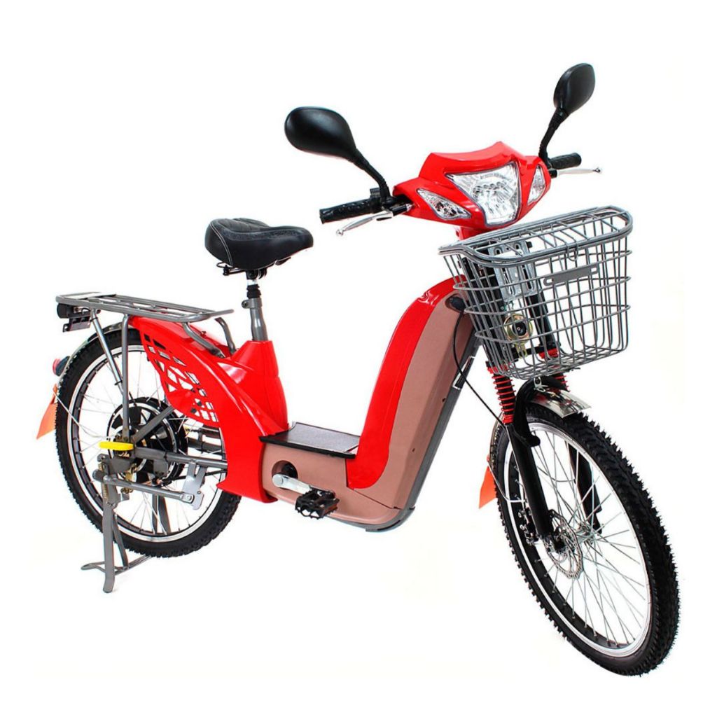 Bicicleta Elétrica Aro 24 Sousa Bike 350w Freio A Disco Cor Vermelho