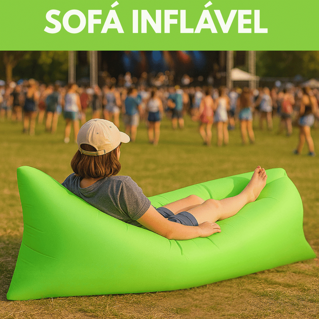 Sofa Inflavel Preguicoso Camping Praia Saco De Dormir Cama Portatil de ...