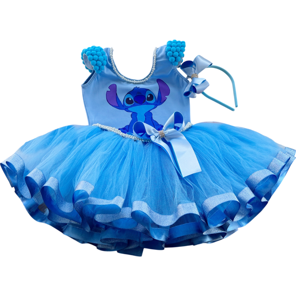 Fantasia Stitch Roupa Festa Lilo & Stitch Kit de Tutu Aniversário ...