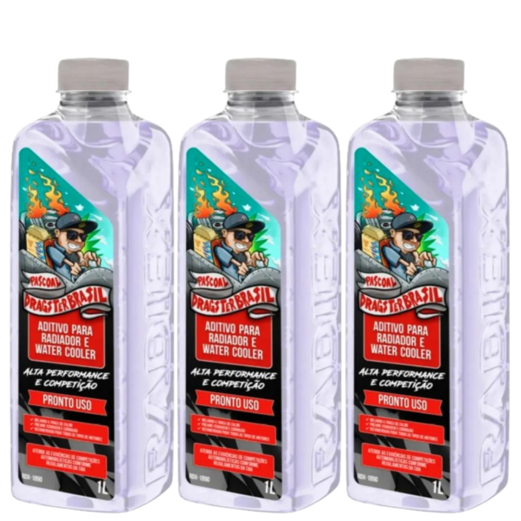 Kit 3 Aditivo Radiador Water Cooler Pascoal Dragster Radiex R-1890 Alta Performance
