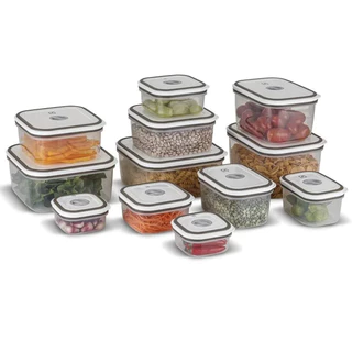 Kit 12 Potes Herméticos Electrolux | Vedação 100% | BPA Free | Organizadores Cozinha + Tampas Transparentes em Oferta na Shopee