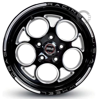 Kit 2 Rodas Weld Magnum Aro 15 5x114 Tala 7 Preto com Diamantado Bicos de Brinde Envio Imediato C10