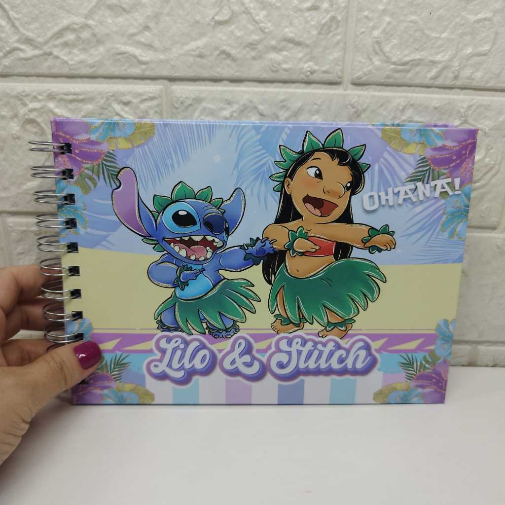 Livro de Colorir Lilo e Stitch estilo Bobbie Goods Capa Dura 50 Folhas ...