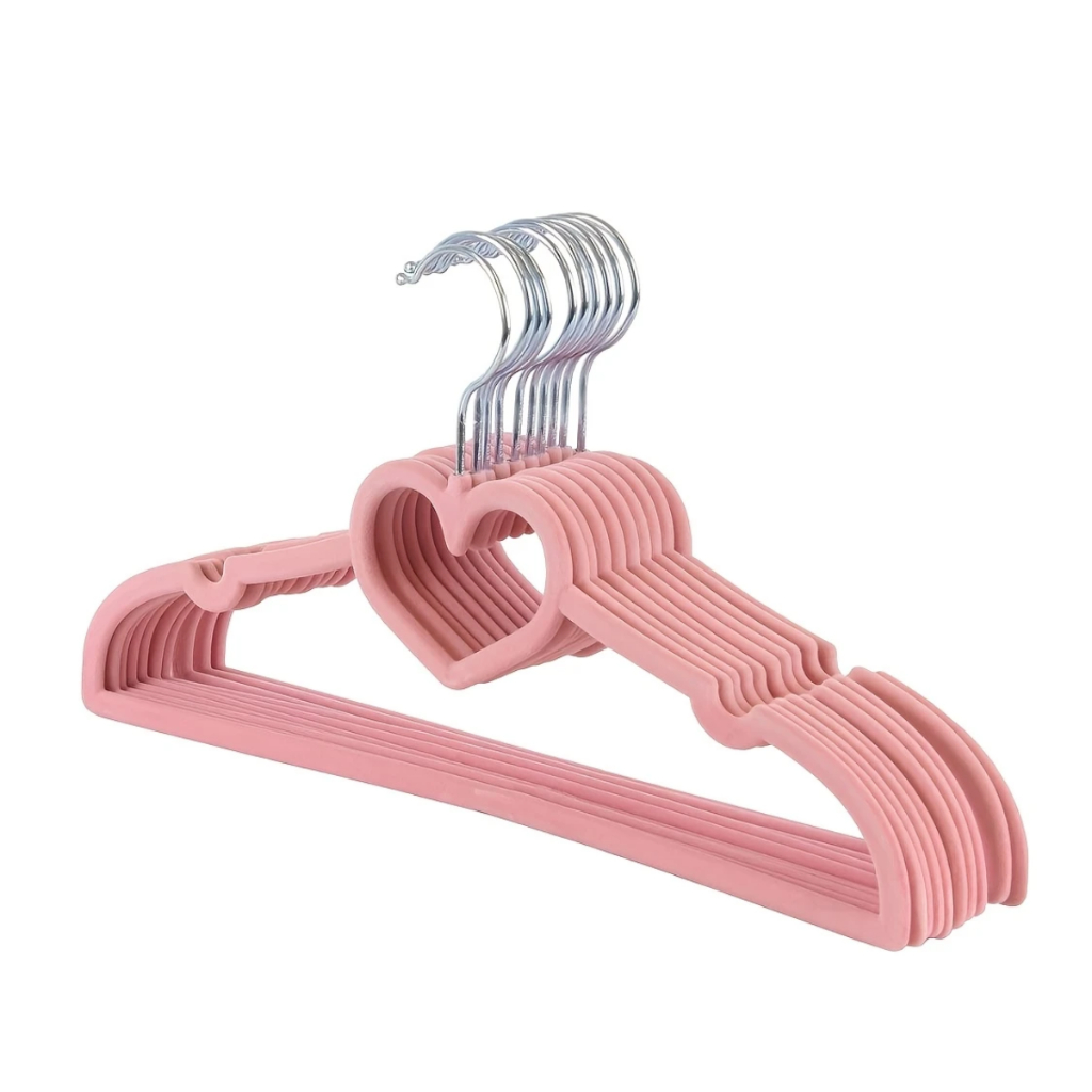 Kits de Cabide Infantil Coração Rosa Bebê MELHOR QUALIDADE! | Shopee Brasil