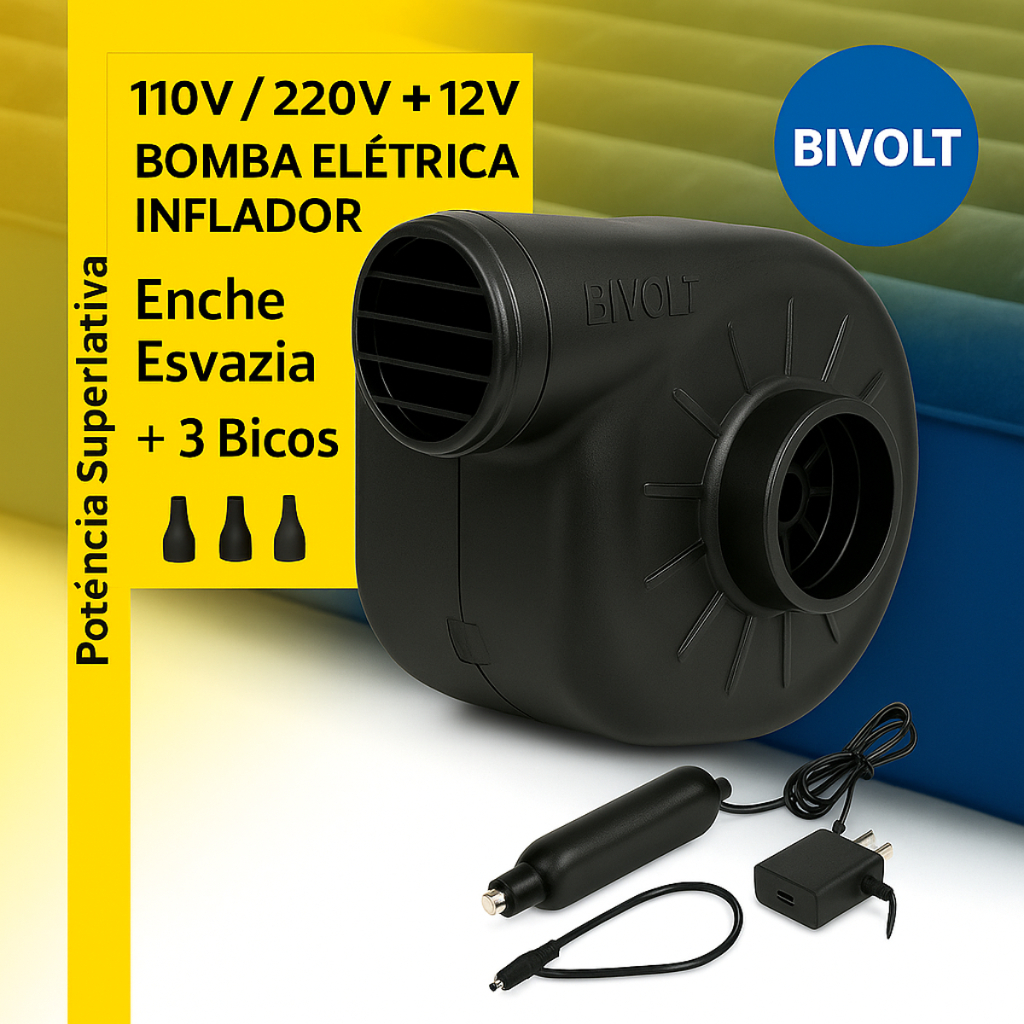 Bomba Elétrica para Inflar e Esvaziar
