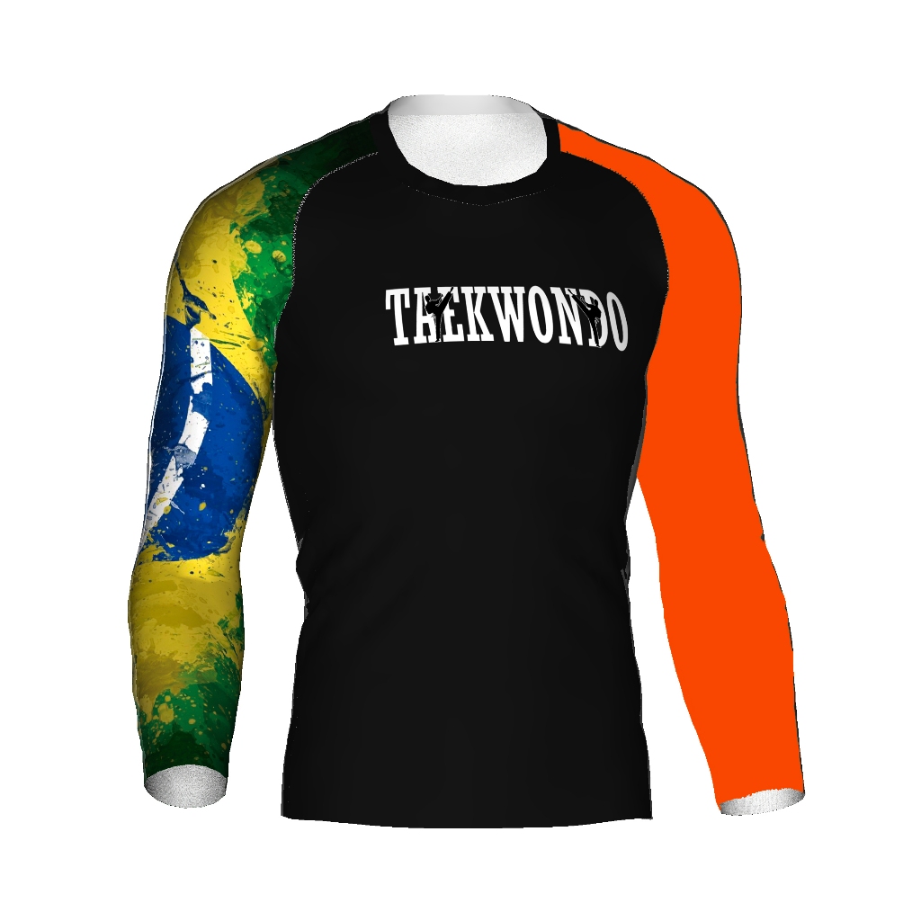 Rash Guard Taekwondo Faixa Laranja | Shopee Brasil