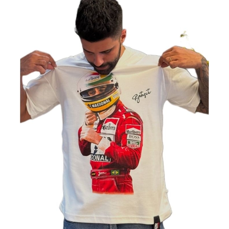 camiseta oversized Ayrton Senna rj7 | Shopee Brasil