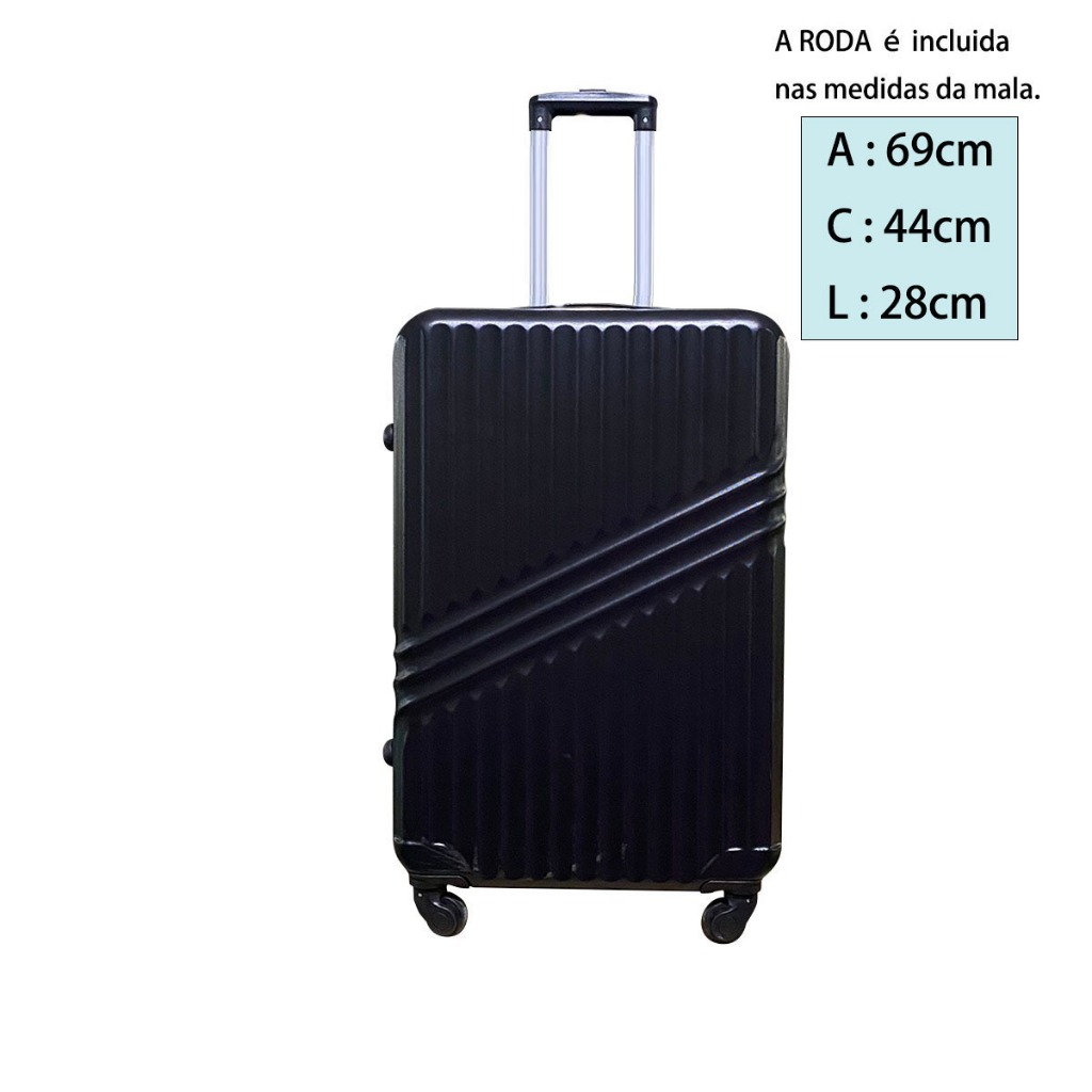 Mala De Viagem 23kg Promoção Mala 23 Kilos Com Roda 360 Removível E Cadeado Despacho ABS