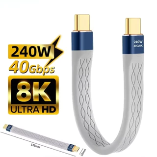 Cabo Usb Tipo C Thunderbolt 4 8k 40gbps 240w Usb 4 5a 13cm