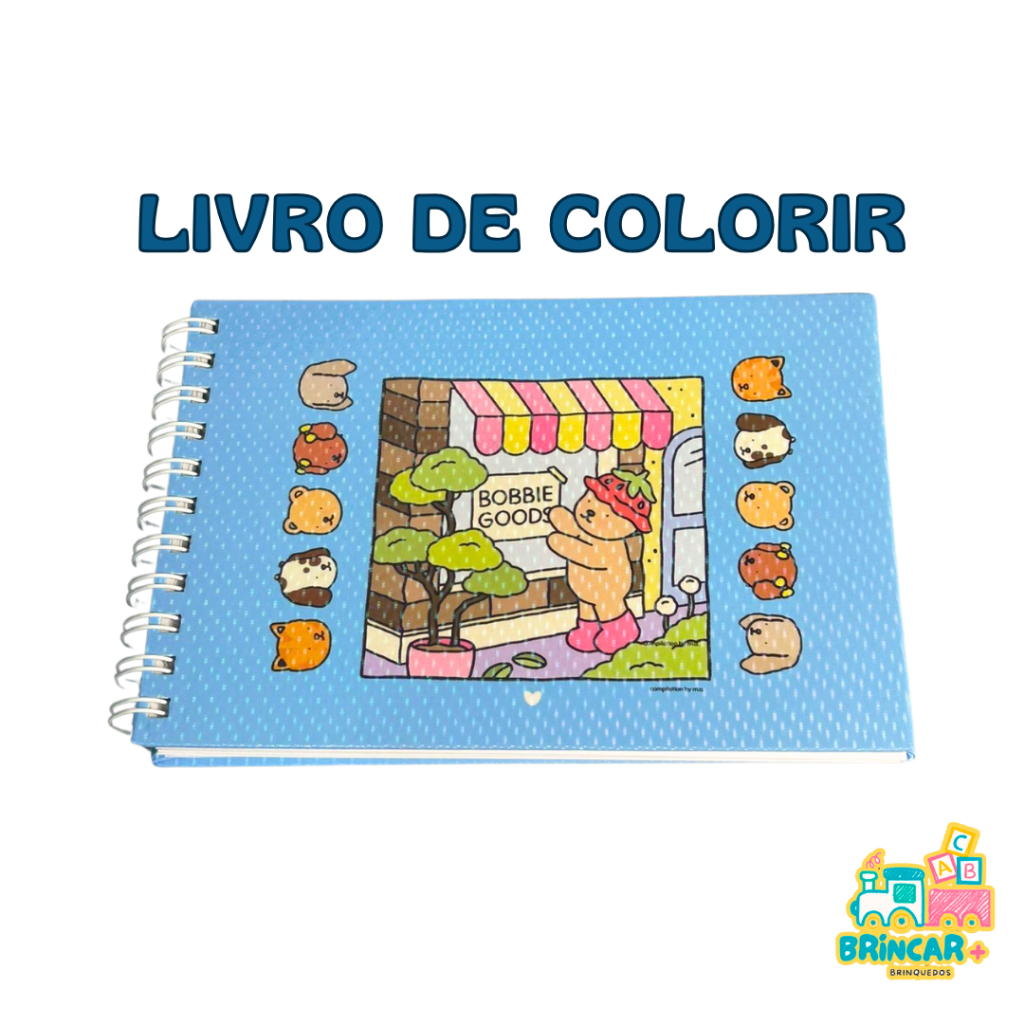 Livro de Colorir Bob Good 50 Folhas Caderno de Desenho Holográfico Capa ...